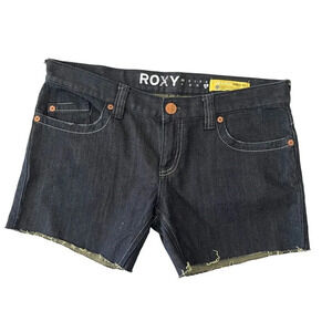 Roxy Gold Coast Skinny Fit Jean Shorts Size 13‎